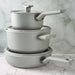 Image 3 of BergHOFF Balance 6Pc Non-stick Ceramic Cookware Set With Glass Lid, Recycled Aluminum, Moonmist