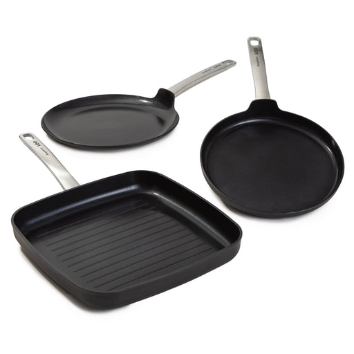 Image 1 of BergHOFF Graphite 3Pc Non-stick Ceramic Specialty Cookware Set, Sustainable Recycled Material