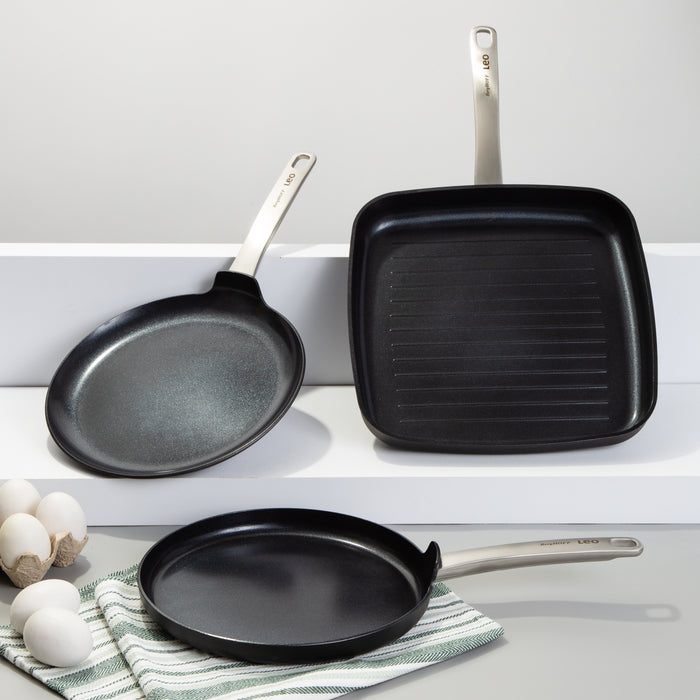 Image 2 of BergHOFF Graphite 3Pc Non-stick Ceramic Specialty Cookware Set, Sustainable Recycled Material