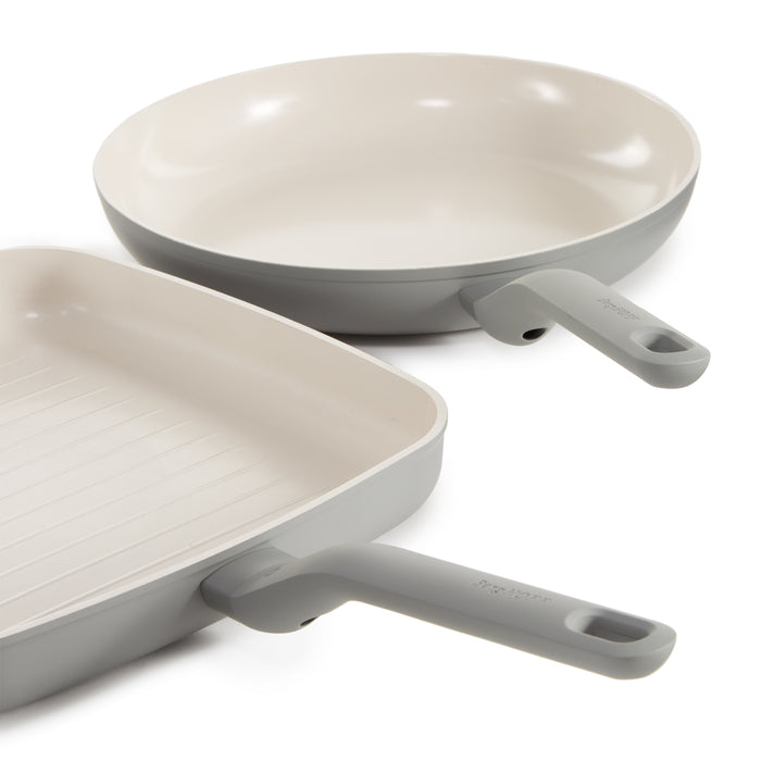 Image 3 of BergHOFF Balance 2Pc Non-stick Ceramic Specialty Cookware Set, Recycled Aluminum, CeraGreen, Moonmist