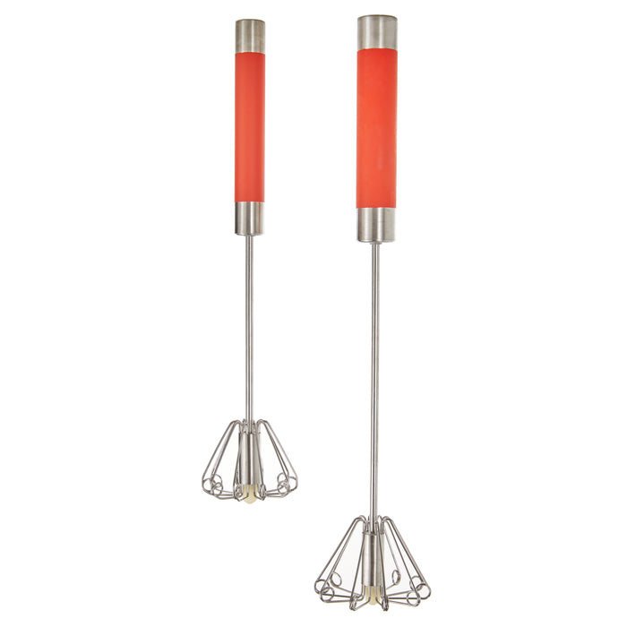 Image 1 of BergHOFF Essentials 2Pc 18/10 Stainless Steel Miracle Whisk Set, Red