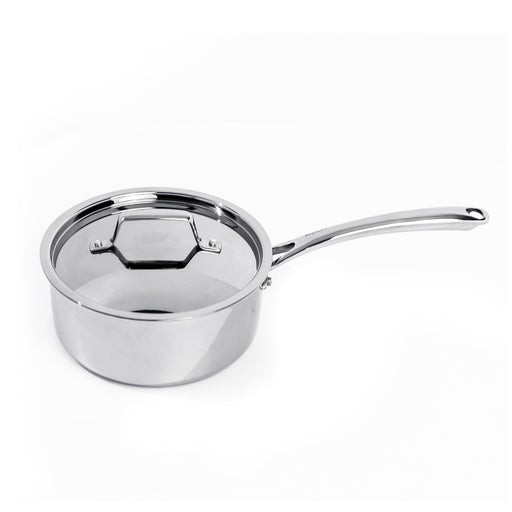 Image 1 of BergHOFF Professional Tri-Ply 18/10 Stainless Steel 6.25" Saucepan with SS Lid, 2qt