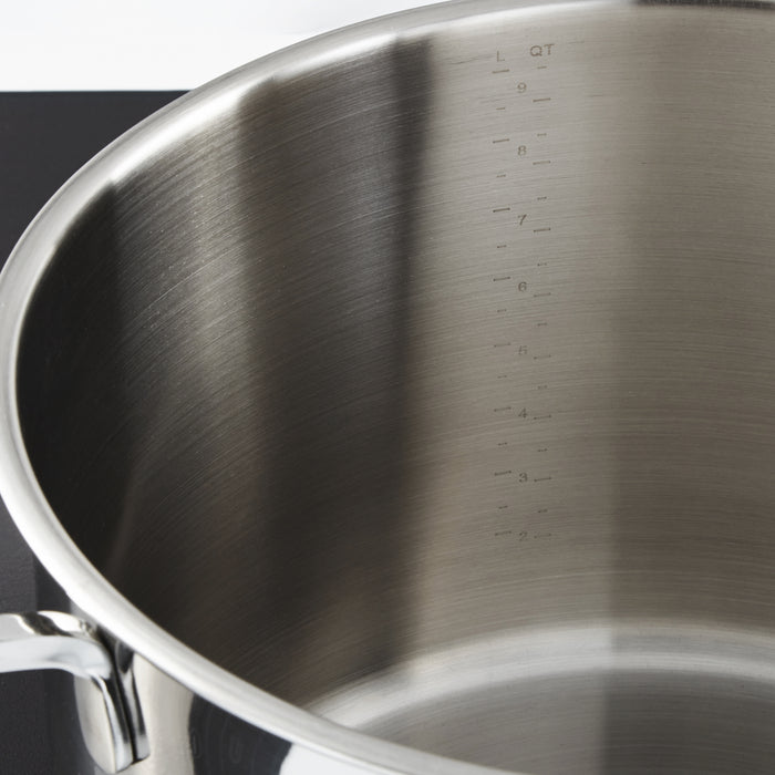 Image 3 of DiNA Helix 4pc Recycled 18/10 Stainless Steel Stockpot Set, Glass Lids