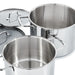 Image 4 of DiNA Helix 4pc Recycled 18/10 Stainless Steel Stockpot Set, Glass Lids