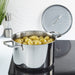 Image 8 of DiNA Helix 4pc Recycled 18/10 Stainless Steel Stockpot Set, Glass Lids