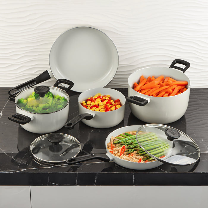 Image 2 of Leo Glints 8pc Ceramic Nonstick Cookware Set, Spirit