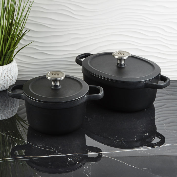 Image 7 of Leo Graphite 4pc Cast Iron Stockpot Set