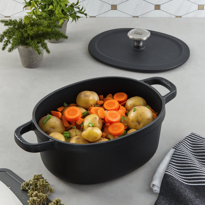 Image 8 of Leo Graphite 4pc Cast Iron Stockpot Set