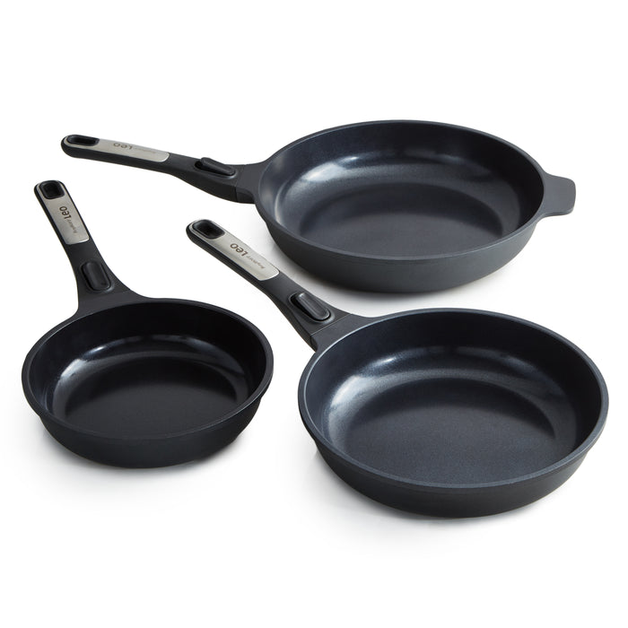 Image 9 of Phantom 3Pc Nonstick Ceramic Fry Pan Set, Recycled