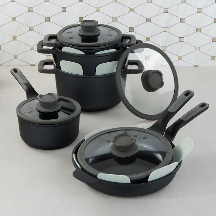 Image 10 of BergHOFF Leo Stone+ 10Pc Nonstick Ceramic Cookware Set