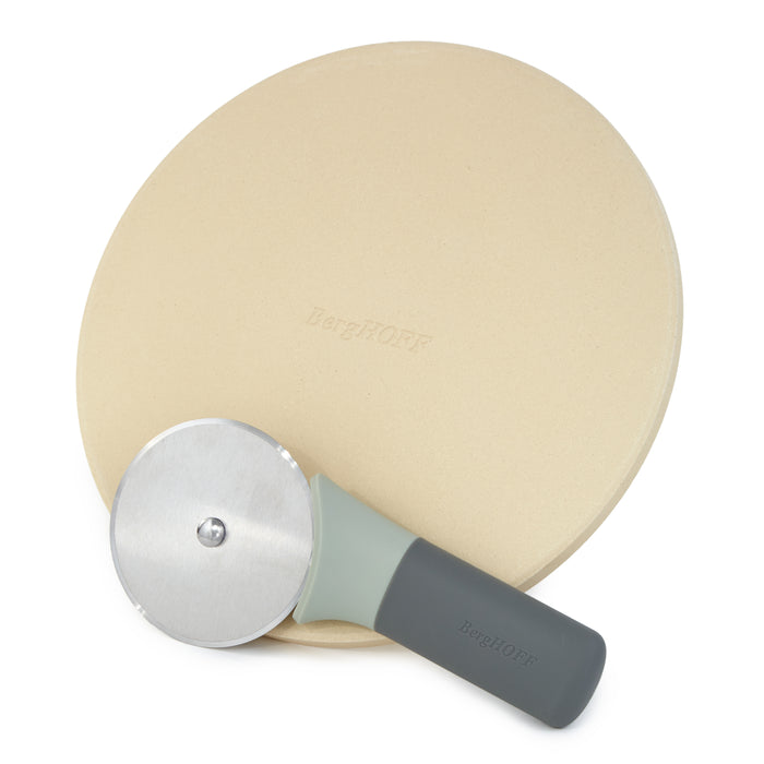 Image 1 of BergHOFF Leo Balance 9.5" Pizza Stone with Pizza Cutter Set, Small