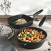 Image 2 of Scala Non-stick Cast Aluminum 9.5" Sautepan 3Qt., Glass Lid, Detachable Handle, Black