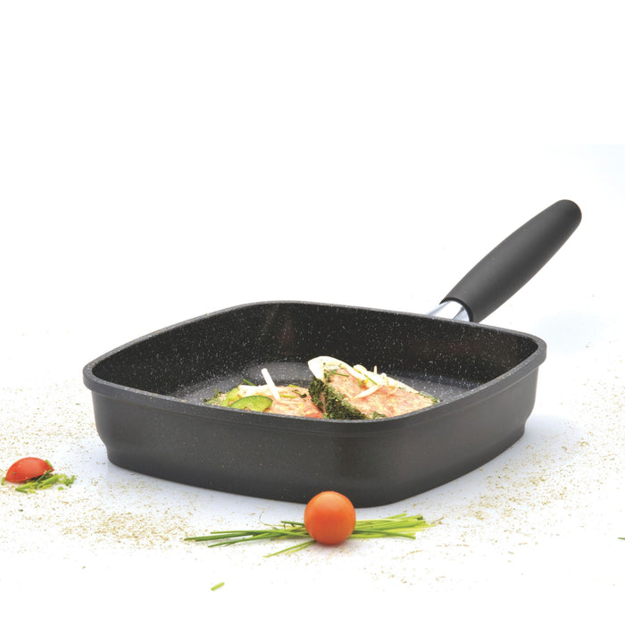 Image 6 of Scala 9.5" Nonstick Square Grill Pan, Cast Aluminum, Removeable Handle