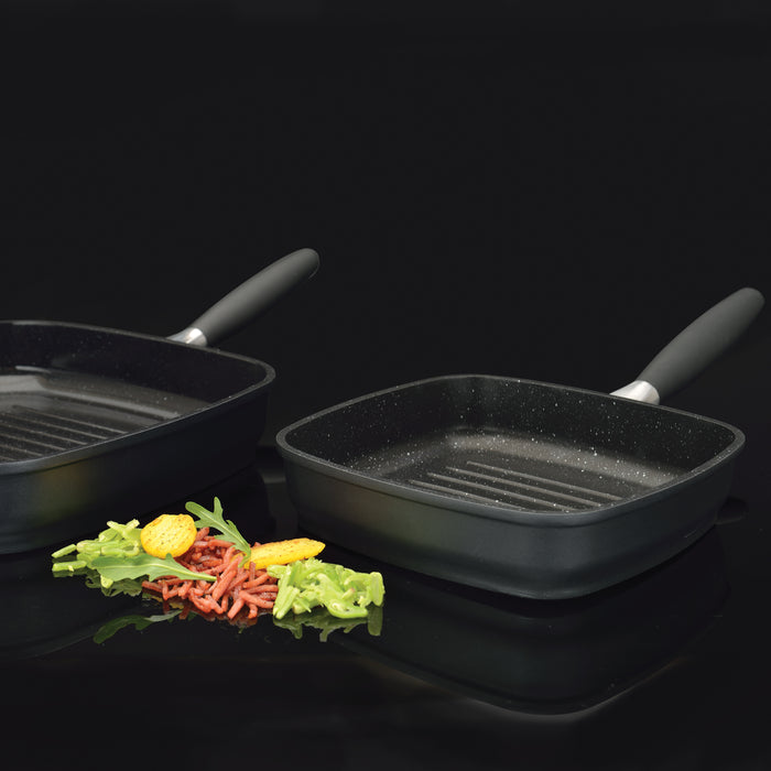 Image 3 of Scala Non-stick 12.5" Square Grill Pan, Removable Handle