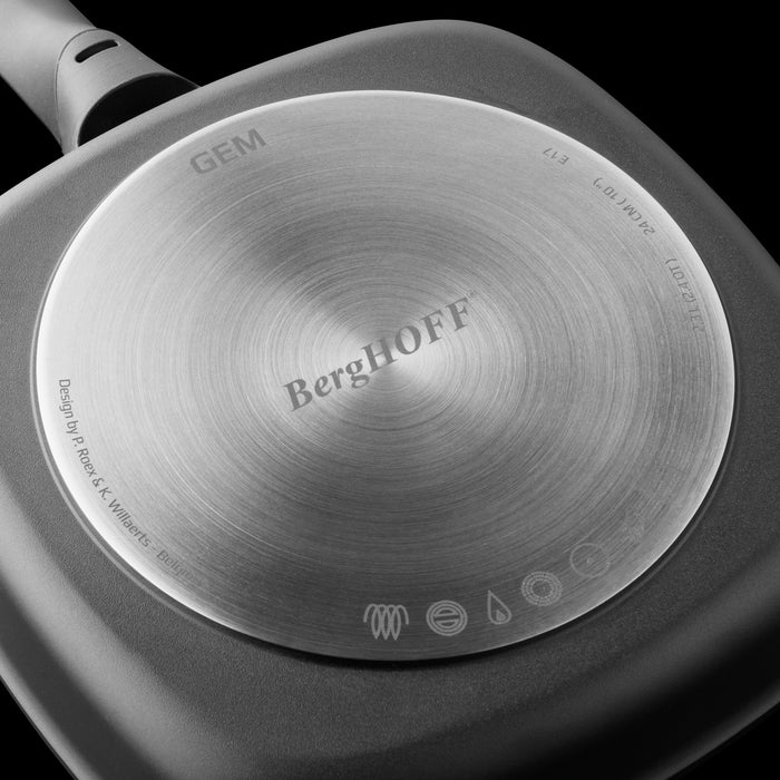 Image 4 of BergHOFF GEM 10" Non-Stick Grill Pan, Black