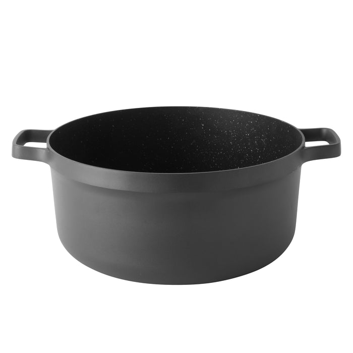 Image 7 of BergHOFF GEM 11" Non-stick Stockpot 7.7Qt., Black, Glass Lid