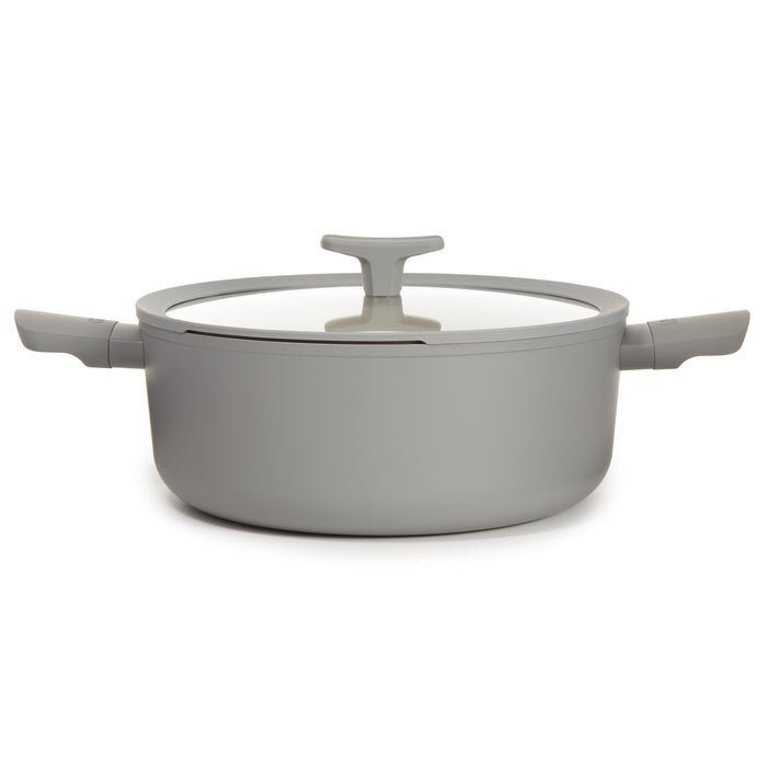 Image 7 of BergHOFF Balance Non-stick Ceramic Stockpot 11", 6.5qt. With Glass Lid, Recycled Aluminum, Moonmist