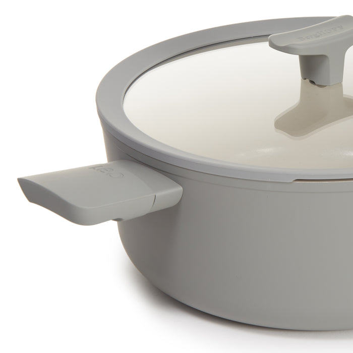 Image 9 of BergHOFF Balance Non-stick Ceramic Stockpot 11", 6.5qt. With Glass Lid, Recycled Aluminum, Moonmist