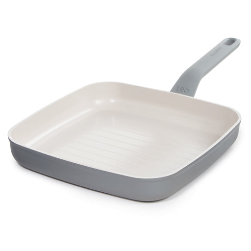 Image 1 of BergHOFF Balance Non-stick Ceramic Grill Pan 10", Recycled Aluminum, Moonmist