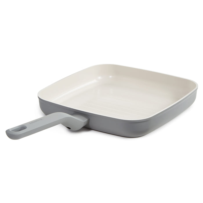 Image 7 of BergHOFF Balance Non-stick Ceramic Grill Pan 10", Recycled Aluminum, Moonmist