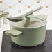 Image 2 of BergHOFF Balance Non-stick Ceramic Stockpot 8", 3.3qt. With Glass Lid, Recycled Aluminum, Sage