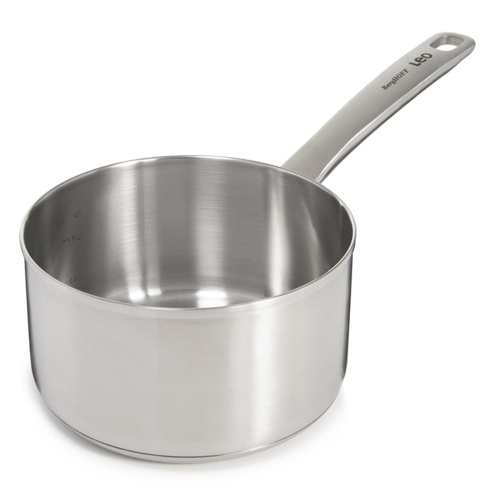 Image 1 of BergHOFF Graphite Recycled 18/10 Stainless Steel Saucepan 6.25", 1.7qt.