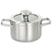 Image 1 of BergHOFF Graphite Recycled 18/10 Stainless Steel Stockpot 6.25", 1.7qt. With Glass Lid