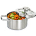 Image 7 of BergHOFF Graphite Recycled 18/10 Stainless Steel Stockpot 6.25", 1.7qt. With Glass Lid