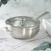 Image 10 of BergHOFF Graphite Recycled 18/10 Stainless Steel Wok Pan 11", 5.2qt. With Glass Lid