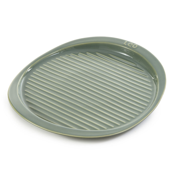 Image 1 of BergHOFF Balance Stone Ribbed Pizza Tray 15.75", Sage