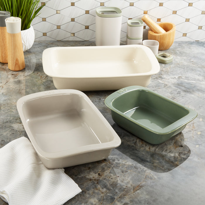 Image 2 of BergHOFF Balance Stone 3Pc Rectangular Baking Dish Set, Multicolor