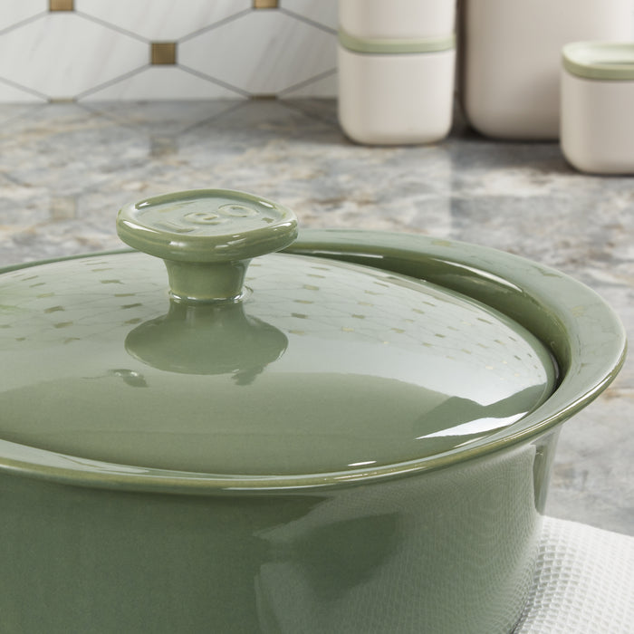 Image 3 of BergHOFF Balance Stone Casserole 9.5", 4.5qt. With Stone Cover, Sage