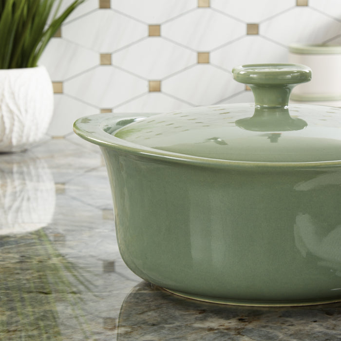 Image 4 of BergHOFF Balance Stone Casserole 9.5", 4.5qt. With Stone Cover, Sage