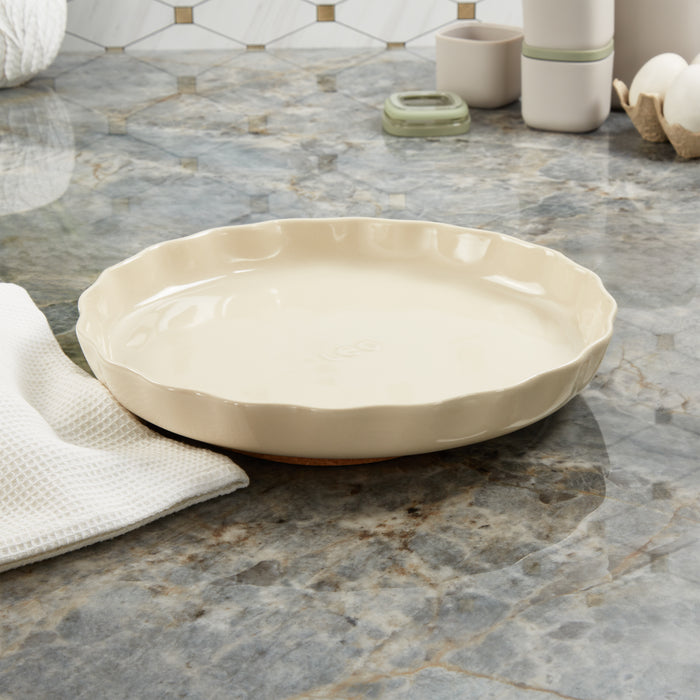 Image 6 of BergHOFF Balance Stone Rippled Pie Dish 11", 1.59qt., Moonbeam