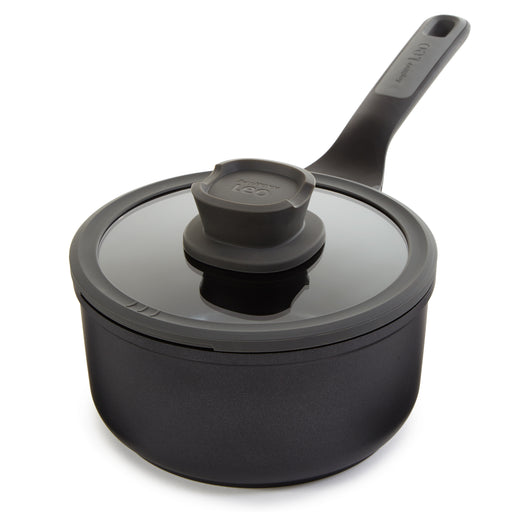 Image 1 of BergHOFF Leo Stone+ Nonstick Ceramic 7" Sauce Pan with Lid Recycled, 2.1qt