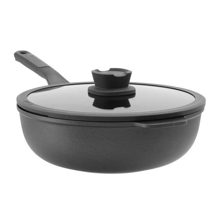 Image 1 of BergHOFF Leo Stone+ Nonstick Ceramic 11" Wok Pan with Lid, 4.6qt