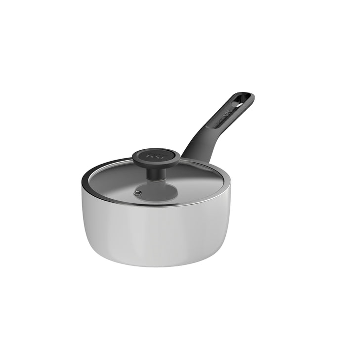 Image 1 of Glints Nonstick Aluminum Saucepan 7", 2qt. With Glass Lid