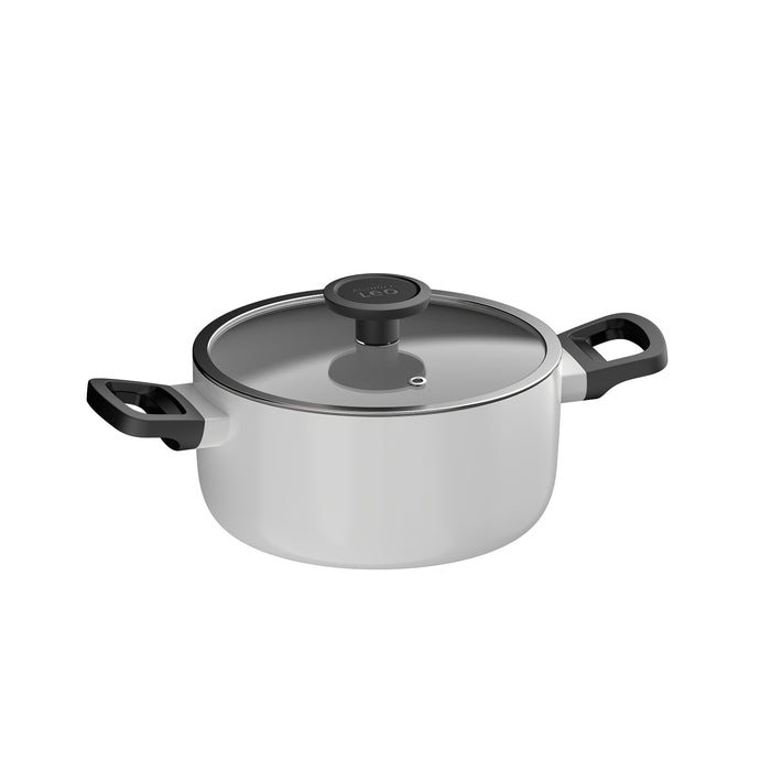 Image 1 of Glints Nonstick Aluminum Stockpot 8", 3qt. With Glass Lid