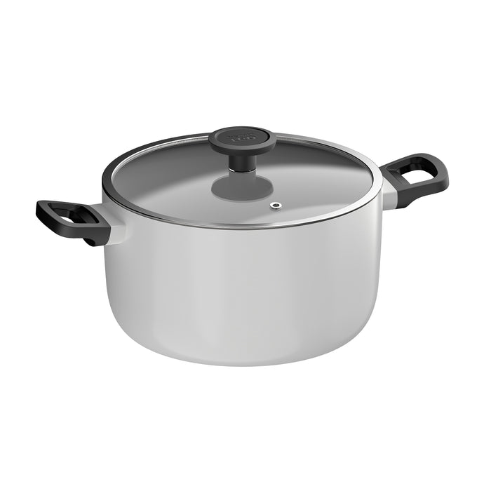 Image 1 of Glints Nonstick Aluminum Stockpot 9.5", 5.9qt. With Glass Lid