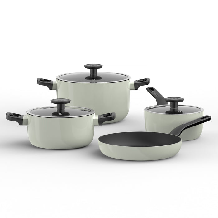 Image 9 of BergHOFF Leo Glints 7Pc Ceramic Nonstick Cookware Set, Sage