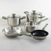 Image 1 of Leo Bolt 8pc Recycled Stainless Steel Cookware Set, Green