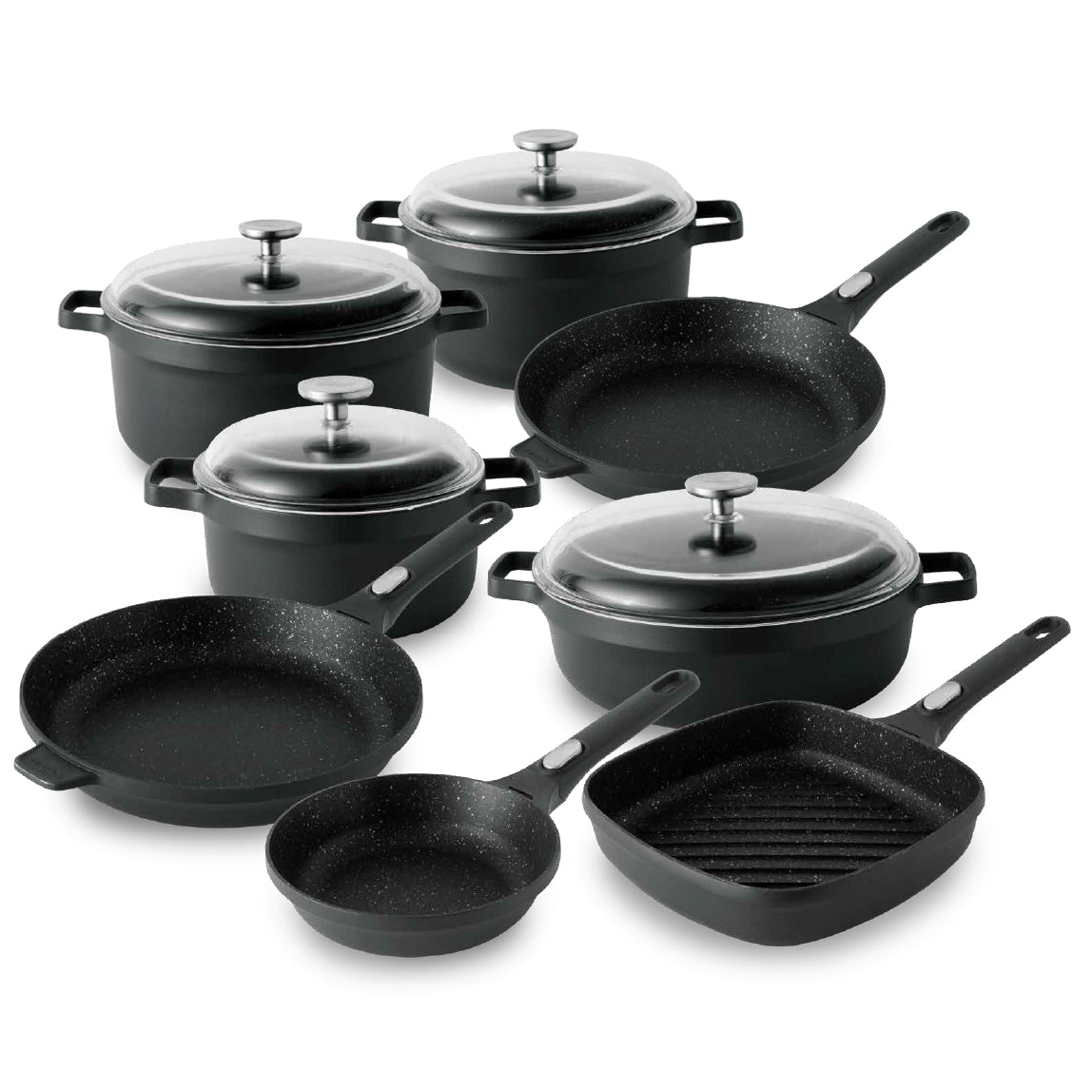 BergHOFF GEM 7Pc Non-stick Cookware Set, Best for Glass Top Cooktop and Gas  Stove