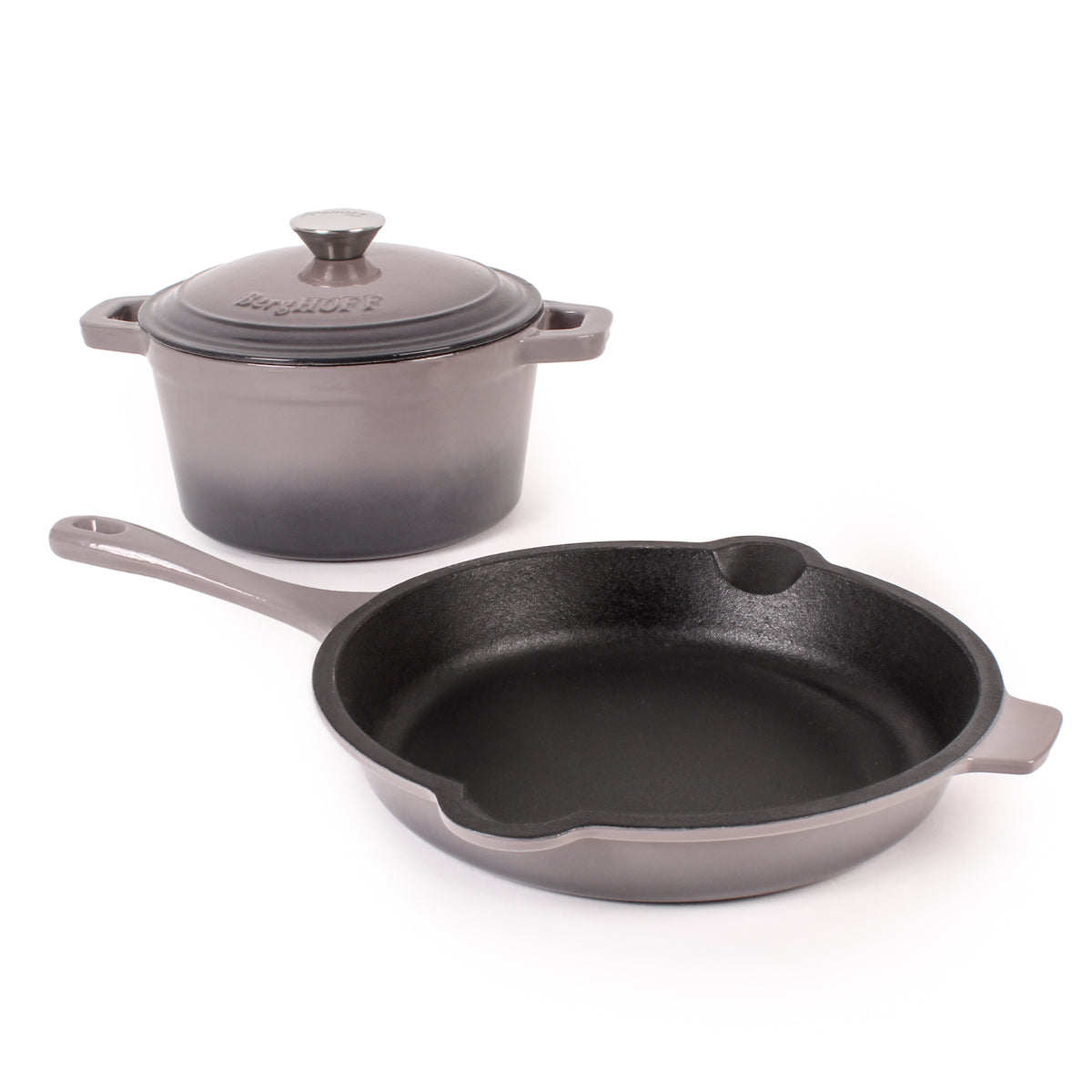 BergHOFF Graphite 3PC Enamel Cast Iron Cookware Set