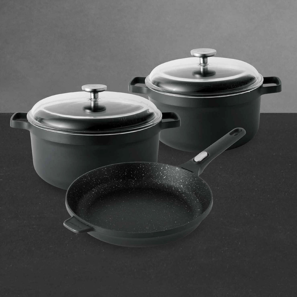 BergHOFF Gem 9-Piece Nonstick Cookware Set w/ Detachable Handles