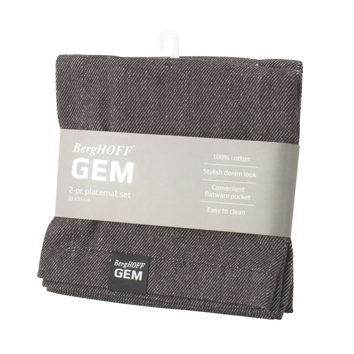 Image 4 of Gem 19.75" Cotton Placemat, Set of 2