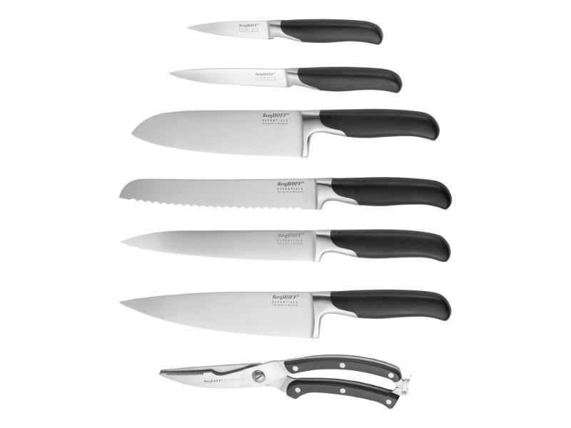 BergHOFF 8Pc Nonstick Serrated Steak Knife Set 8.5, Dark Grey