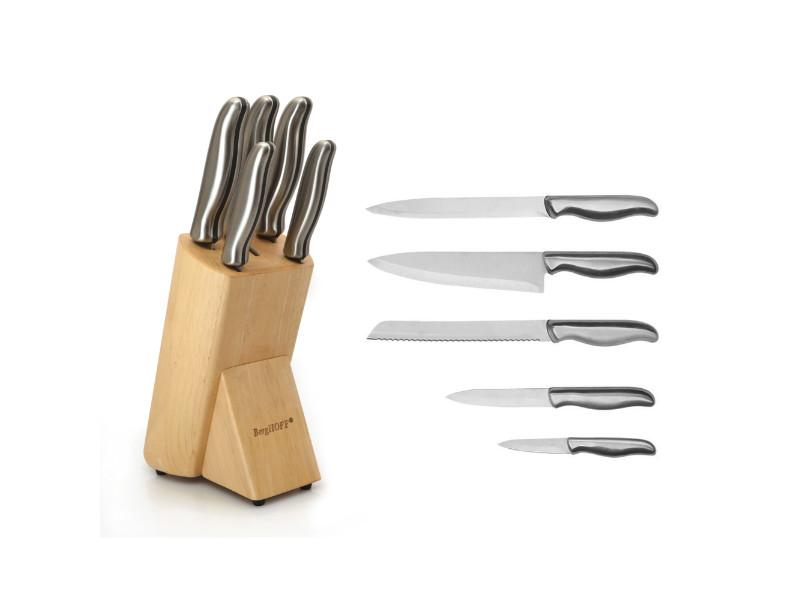 BergHOFF Forest Stainless Steel 6pc Knife Block Set - Green - 6 Piece